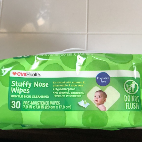 3 packs of Stuffy Nose Wipes 30 per pack Fragrance Free Gentle Cleansing - Picture 3 of 5